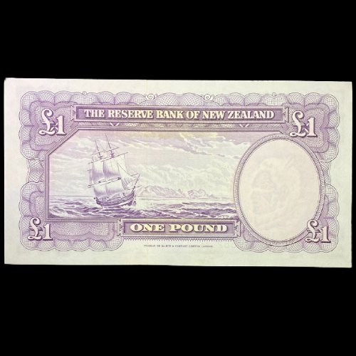 1 Pound New Zealand Banknote Fleming Signature aUNC - Image 2