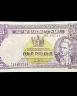 1 Pound Fleming Signature New Zealand Banknote aUNC