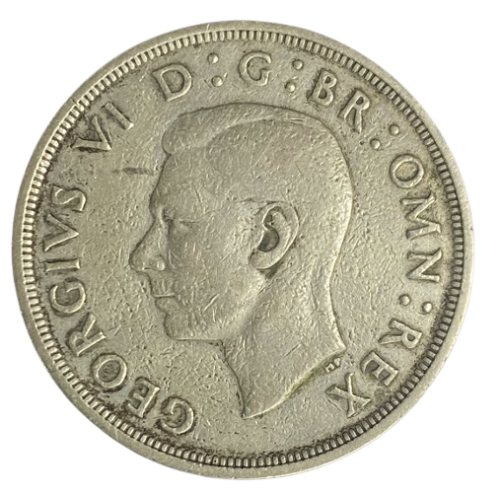 1937 United Kingdom 1 Crown Coin VG - Image 2
