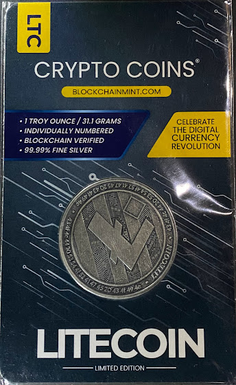 2019 Litecoin Cryptocurrency Antique 1 Oz Silver Coin - Image 2
