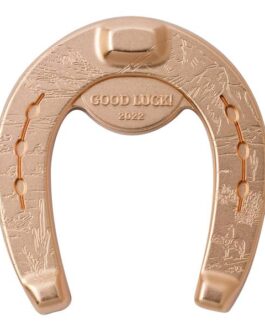 2022 Palau Rose Gilded Horseshoe 1 oz. Silver Silk Finish Coin