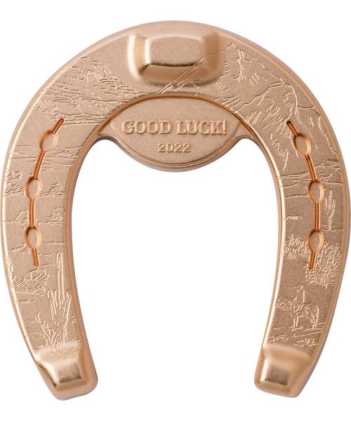 2022 Palau Rose Gilded Horseshoe 1 oz. Silver Silk Finish Coin