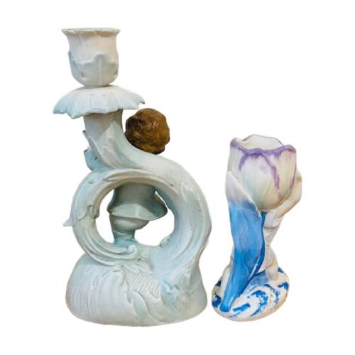 2 Vintage Figurines Candle Holder - Image 2