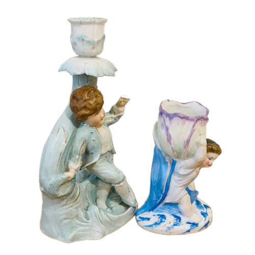 2 Vintage Figurines Candle Holder - Image 3