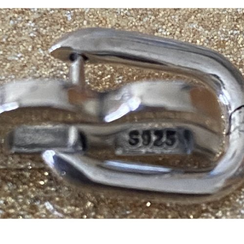 B Initial Sterling Silver Earrings pair - Image 2