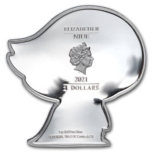 1 oz Supergirl Silver chibi coin - Image 3