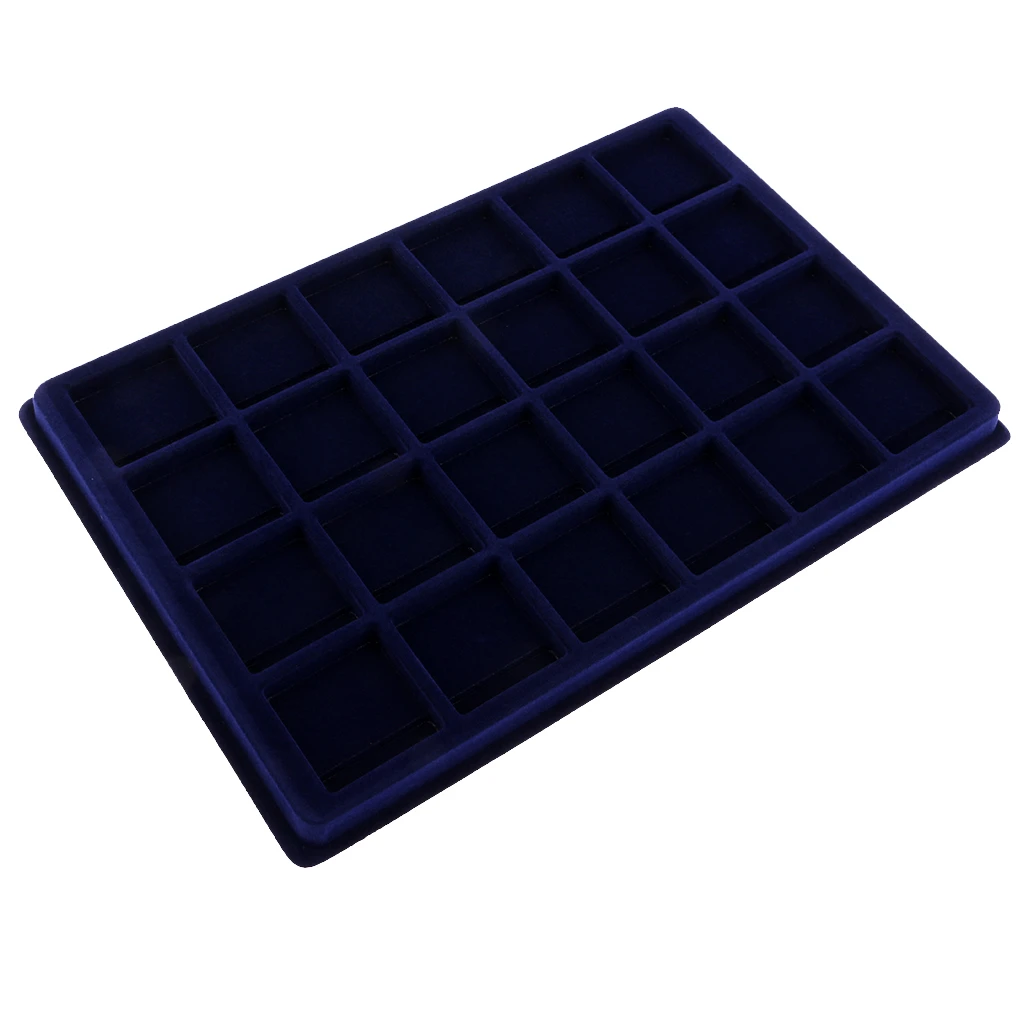 24 Grid Velvet Frame Coin Tray - Image 2