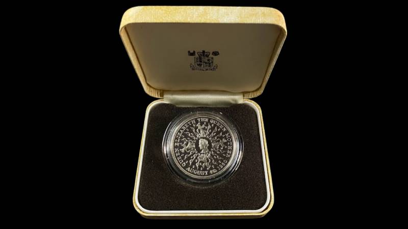 1980 Queen Mother 80th Birthday Proof Silver Crown - Image 3