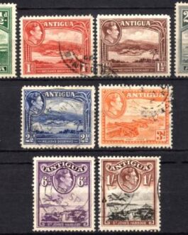 1938-48 Set of 8 Antigua Used Stamps