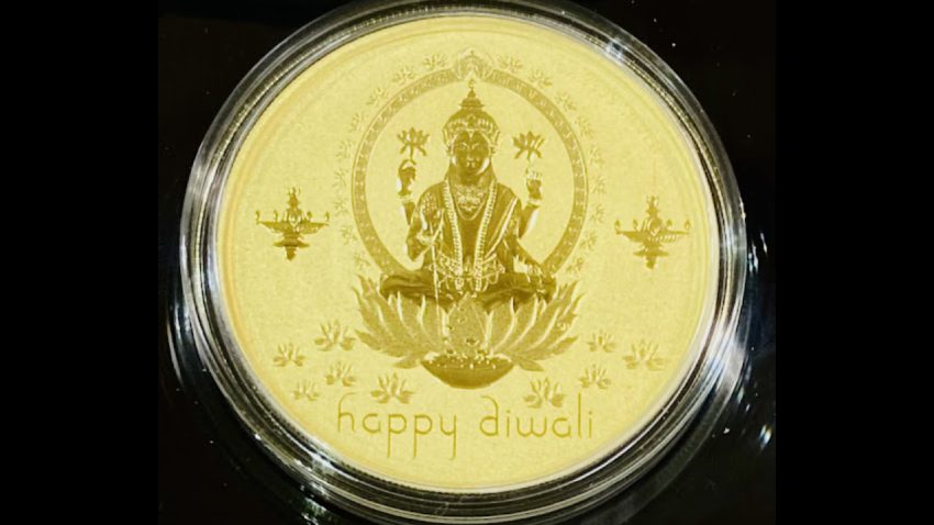 Diwali 1oz Silver Gilded Coin