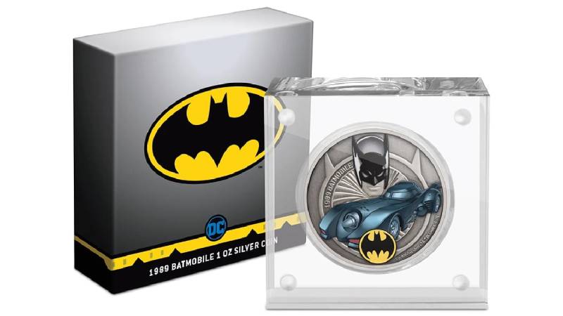 2021 DC Comics 1989 Batmobile 1Oz Silver Coin - Image 4