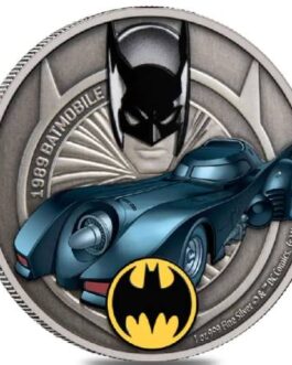 2021 DC Comics 1989 Batmobile 1Oz Silver Coin