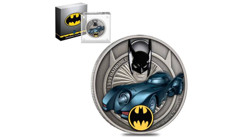 2021 DC Comics 1989 Batmobile 1Oz Silver Coin - Image 3