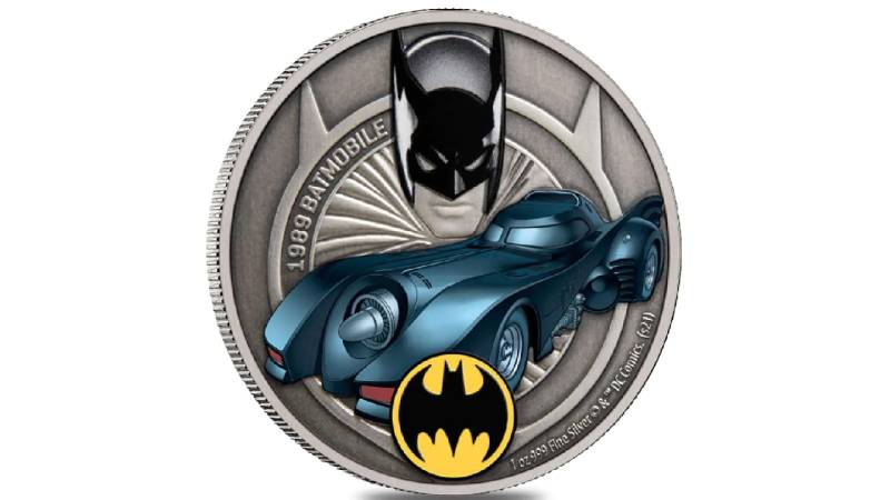 2021 DC Comics 1989 Batmobile 1Oz Silver Coin