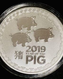 2019 1 Oz Year of the Pig Silver Coin