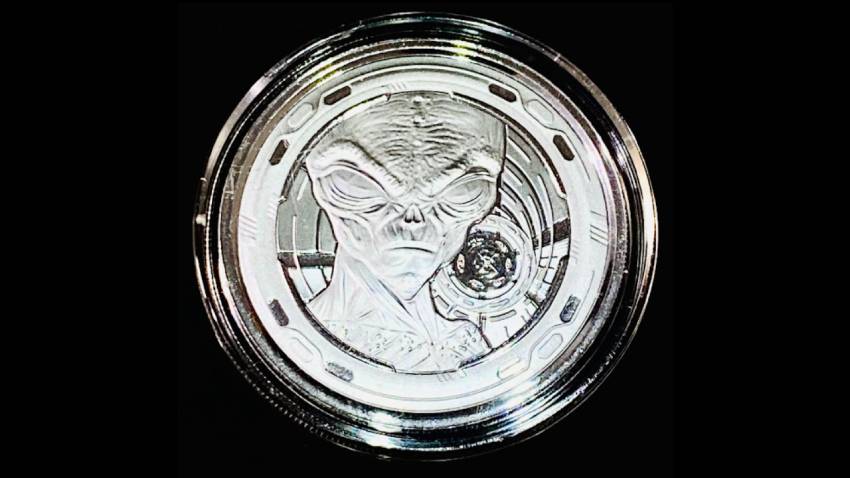 2022 Ghana Alien 1 Oz Silver Coin