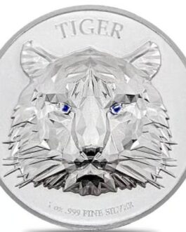 Multifaceted Tiger 1Oz Ultra High Relief Silver Coin