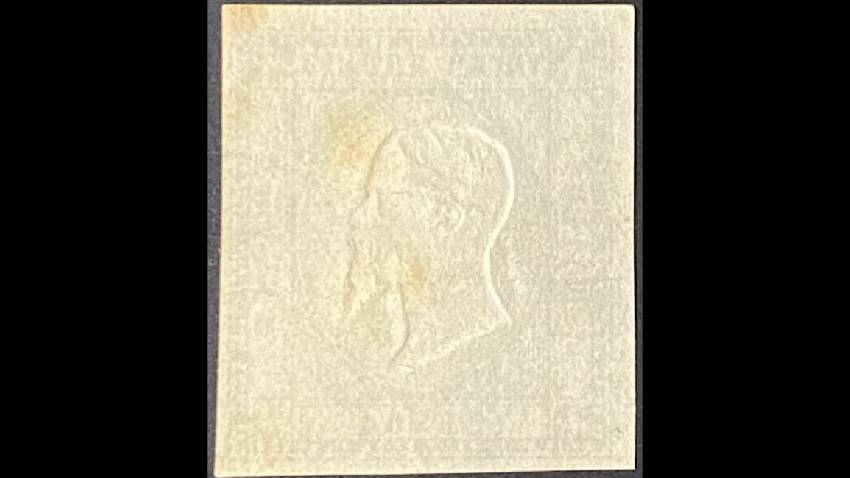 Neapolitan Province 5 Grana Black Fake Stamp - Image 2