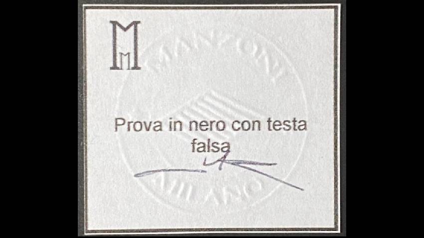 Neapolitan Province 5 Grana Black Fake Stamp - Image 3