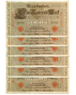1910 German Empire 6 X 1000 Marks