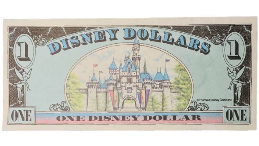 1990 D $1 Mickey Disney Dollar aUNC - Image 3