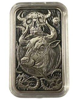 Horror Zodiacs – Taurus 1 Oz Antique Finish Bar