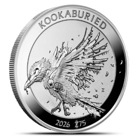 1 oz Zombucks World Kookaburied Silver Round
