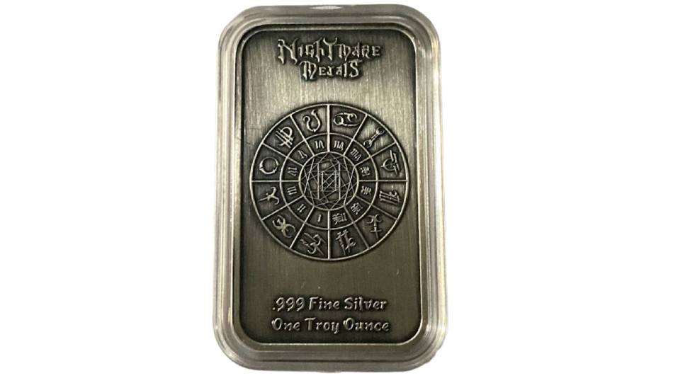 Horror Zodiacs – Taurus 1 Oz Antique Finish Bar - Image 2