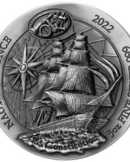 3 OZ Nautical Ounce High Relief Antique Silver Coin