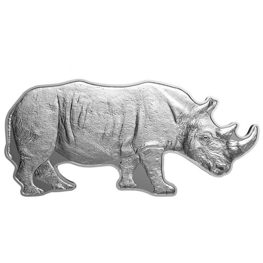 BLACK RHINO ANIMALS OF AFRICA 1 Oz REVERSE PROOF COIN - Image 2