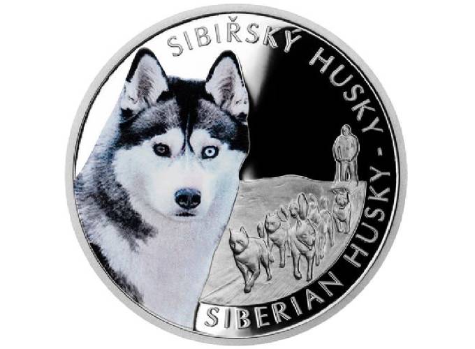 SIBERIAN HUSKY Dog Breeds 1 Oz Silver Coin