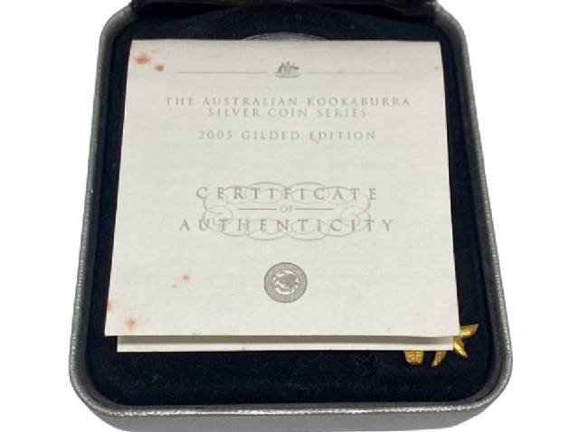 2005 1 oz Silver Kookaburra Coin & Pin Set (Pre Owned) - Image 4