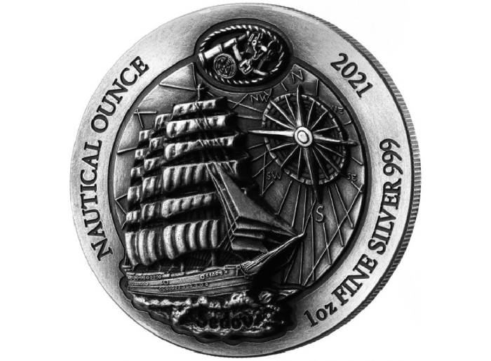 SEDOV NAUTICAL OUNCE 2021 1 OZ HIGH RELIEF ANTIQUE