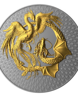 PHOENIX & DRAGON ULTRA HIGH RELIEF 2 OZ SILVER COIN
