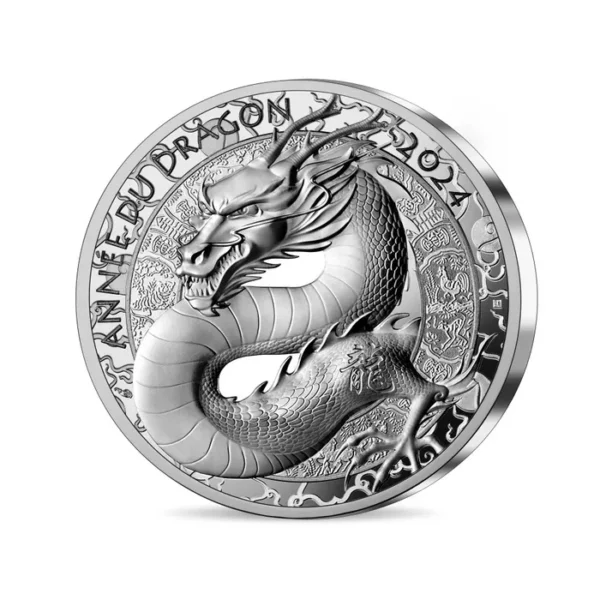 2024 Year of the dragon High Relief Silver coin