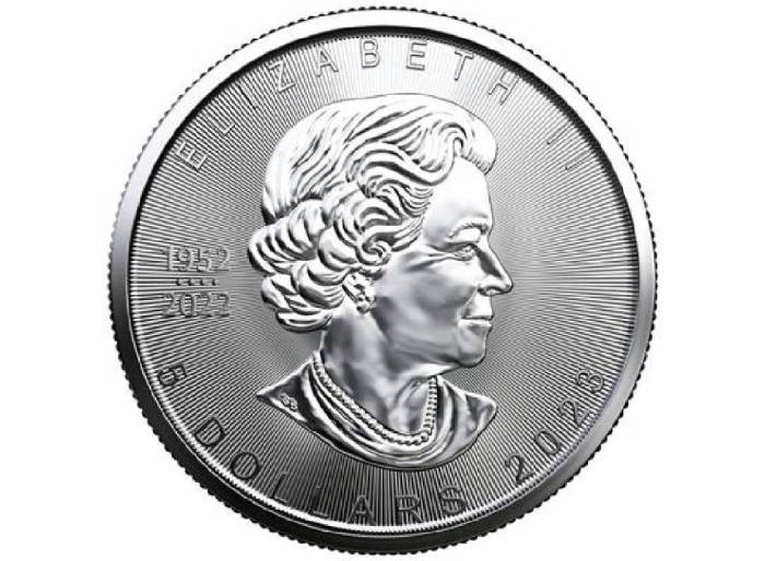 SMILING SKELETON MAPLE LEAF 1 OZ SILVER COLOR COIN - Image 2