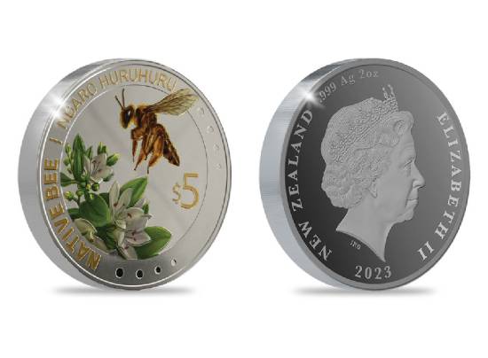 2023 Native Bee Ngaro Huruhuru 2oz Silver Proof Coin