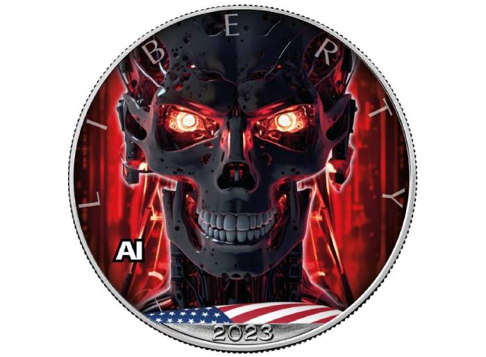 2023 U.S. EAGLE A.I. TERMINATOR EDITION 1 OZ SILVER COIN