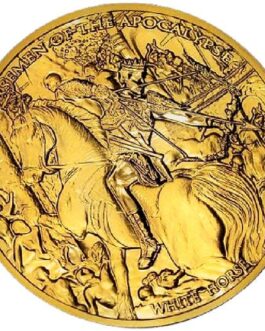 2023 4 Horsemen of the Apocalypse White Horse Gilded 1 oz Silver Coin
