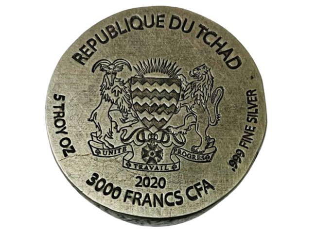 2020 ERS Chariot of War Antique 5 Oz Silver Coin