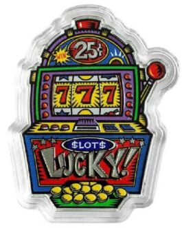 Pamp 2024 Burton Morris Slot Machine 1 oz silver proof Coin