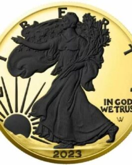 2023 Silver Eagle 24k Gold with Black Platinum