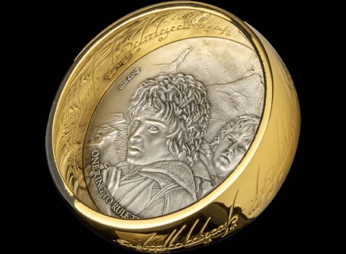 THE ONE RING TO RULE THEM ALL 3D 3 Oz Silver coin