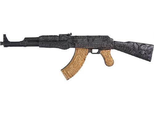 ASSAULT RIFLE Black & Gold 2 Oz Silver Coin