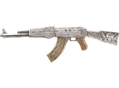 ASSAULT RIFLE Gilded 2 Oz Silver Coin - Image 2