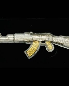 ASSAULT RIFLE Gilded 2 Oz Silver Coin