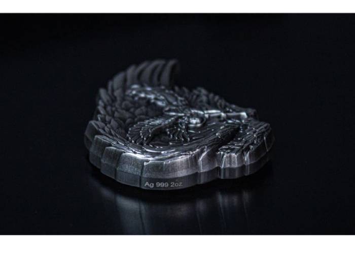ARCHANGEL GABRIEL Wings 2 Oz Silver Stackable - Image 3