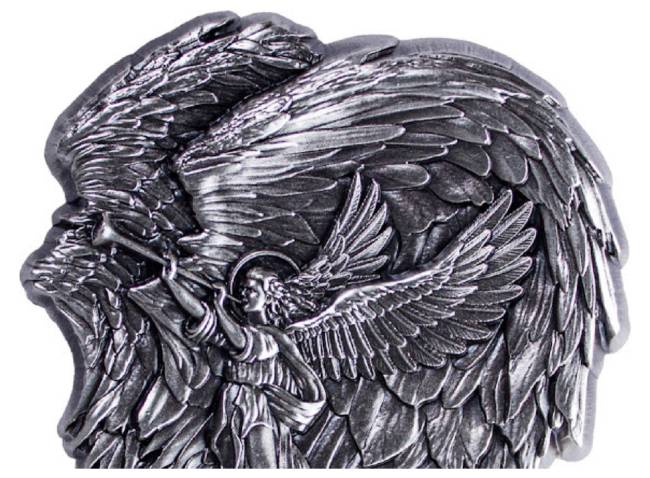 ARCHANGEL GABRIEL Wings 2 Oz Silver Stackable - Image 4