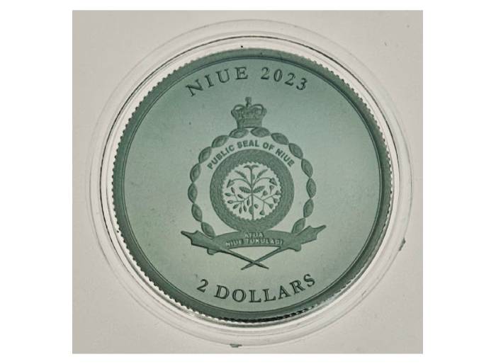 2023 Silver 1 oz Niue Vivat Humanitas BU - Image 2