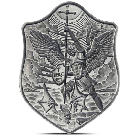 1/2 oz Shield of St. Michael Silver Stacker - Image 2